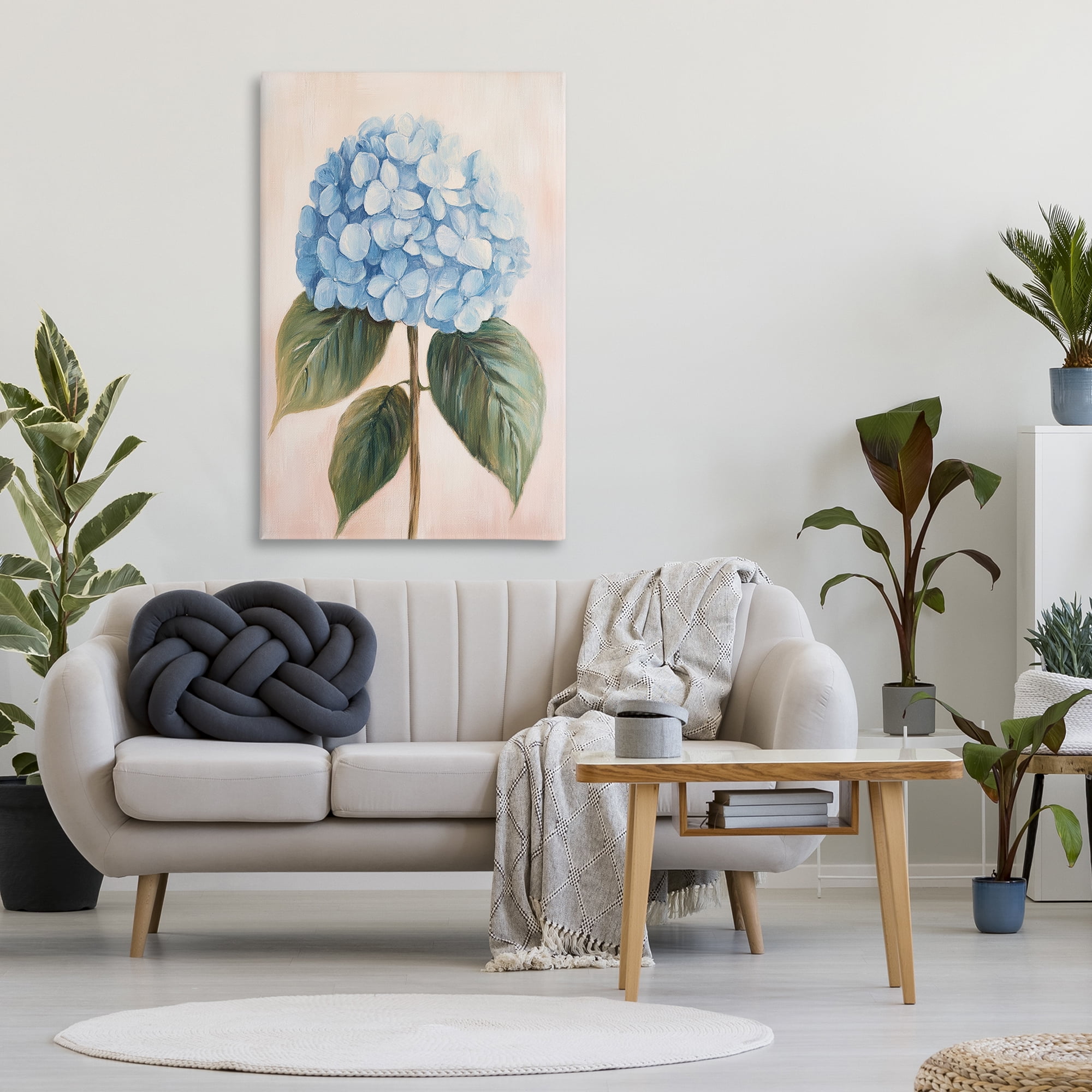Stupell Industries Baby Blue Hydrangea Canvas Wall Art, design by Petal Prints Design