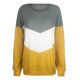 thumbnail image 5 of Blusa de manga larga informal de moda con cuello redondo y costuras para mujer Fridja  ghj987+3936, 5 of 6