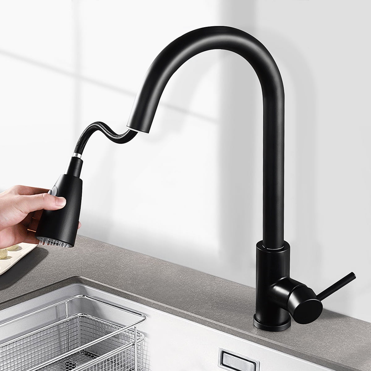Touch on Kitchen Faucets with Pull Down Sprayer ...