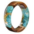 thumbnail image 1 of Anillo de dedo transparente con flores secas de madera para mujer, joyería creativa, regalo de cumpleaños, 1 of 5