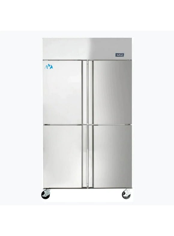 West Kitchen WSCD-880B 47 Dual Zone Reach-In Refrigerator and Freezer with 4 Solid Half Doors