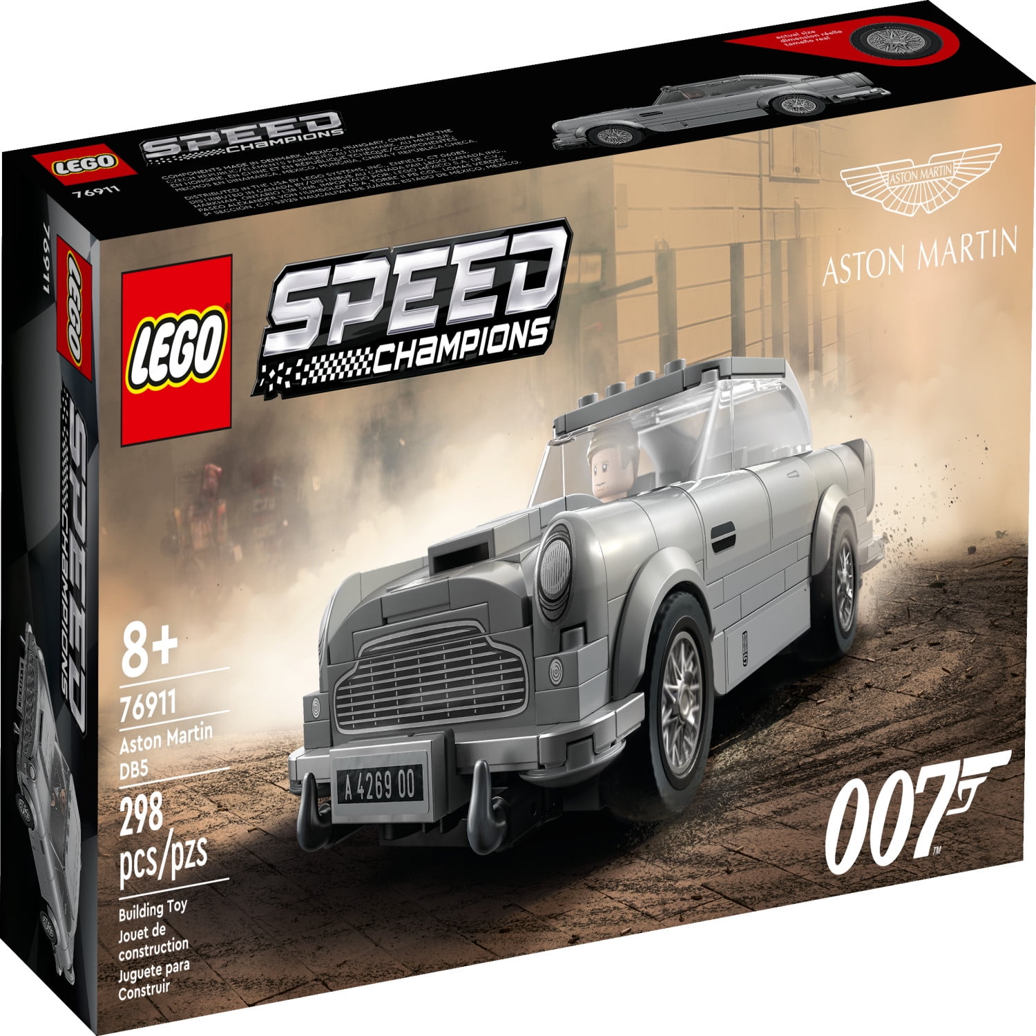 (3 pack) LEGO Speed Champions 007 Aston Martin DB5 76911 Building Toy Set Featuring James Bond Minifigure, Car Model Kit for Kids and Teens, Great Gift for Boys and Girls Ages 8 and Up