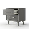 thumbnail image 6 of Child Craft Cranbrook 2-Drawer Nightstand, Mid-Century Modern Style, Pine Wood Construction, Lunar Gray, 6 of 7