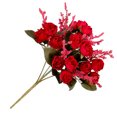 thumbnail image 4 of Ramo de Flores Artificial Moyic 5 Ramas 15 Cabezas de Terciopelo Rosa Decoración para Boda Fiesta, 4 of 6