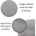 thumbnail image 5 of BirdRock Home Linen Foot Stool Ottoman with Metal Base - Grey, 5 of 8