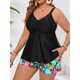 thumbnail image 5 of Tankini para mujer, estampado de moda con almohadilla para el pecho, sin aros, traje de baño Tangikini, traje de baño de dos piezas para mujer, trajes de baño tankini para mujer, traje de baño de 2 pi, 5 of 6