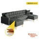 thumbnail image 2 of Sala Modular Doble Chaise Makora Travis con Memory Foam Color Oxford Lino Respaldo Reclinable de 3 Posiciones, 2 of 7