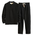 thumbnail image 2 of Awdenio Mens Short Sets 2 Piece Sutfits Chinese Traditional Zen Meditation Suit Martial Arts Kung Fu Clothes Morning Exercises Outfit, 2 of 6