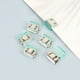 thumbnail image 1 of Minicarpeta de colores | Clip metálico de empuje y tracción para organizar documentos, fotos y cables | Clip pequeño de 5,5 x 2 cm con capacidad para 60 hojas | Verde, amarillo, azul y transparente, 1 of 2