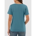 thumbnail image 4 of ANRABESS Womens Short Sleeve Tops Casual V Neck Wrinkle - Free Basic T Shirts Summer Cute Tee 2026 Spring Fashion Clothes Lake Blue Large, 4 of 7