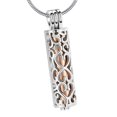 thumbnail image 5 of EHJRE Cylinder Urn Necklace Keepsake Jewelry Retro Stainless Steel Pendant Cremation Urn Holder for Father's Day Gift Cat and Rose Gold, 5 of 9