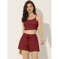 thumbnail image 2 of Unique Bargains Women's Pajama Spaghetti Strap Cami Shorts Lounge Sleepwear Sets, 2 of 5