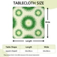 thumbnail image 2 of Green Tie Dye Sunburst Pattern Square Fitted Tablecloth with Elastic Edge,Square Table Cover,Washable Elastic Table Cover for Home Kitchen Party Decor 34"x34", 2 of 6
