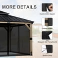 thumbnail image 4 of BPS 10' x 13' Gazebo Universal Mosquito Netting Screen Replacement, 4-Panel Screen Walls with Double Zippers for Outdoor Patio - Black (Mosquito Net Only), 4 of 8