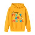 thumbnail image 5 of XAOFW Girls Back To School Hoodies Long Sleeve Letter Print Hooded Sweatshirt Loose Fit Pullover Hoodies For First Day Of School Versatile Top 9-10 Years, 5 of 7