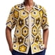 thumbnail image 2 of Ceisia Men's Summer Hexagonal Floral Patchwork Open Knit Short Sleeve Button Down Cardigan Multicolor XL Gifts, 2 of 9