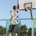 thumbnail image 5 of Naloa Elephant Tree Basketball Jersey Reversible Men's Mesh Athletic Sports Shirts Training Practice S-4XLMedium, 5 of 6