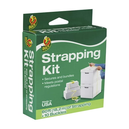 Duck Brand Strapping Kit - Yellow, 60 ft. + 10 Buckles