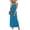 Blue, variant on Abomasnow Summer Dresses for Women 2026 Sleeveless Crewneck Sundresses with Pocket Slid Split Beach Vacation Clothes