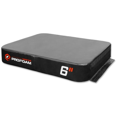 Meister PROFOAM™ Plyo Boxes - Foam Plyometric Jump Boxes for Professional Gyms - Black - Single 6" Box (6" x 36" x 30")