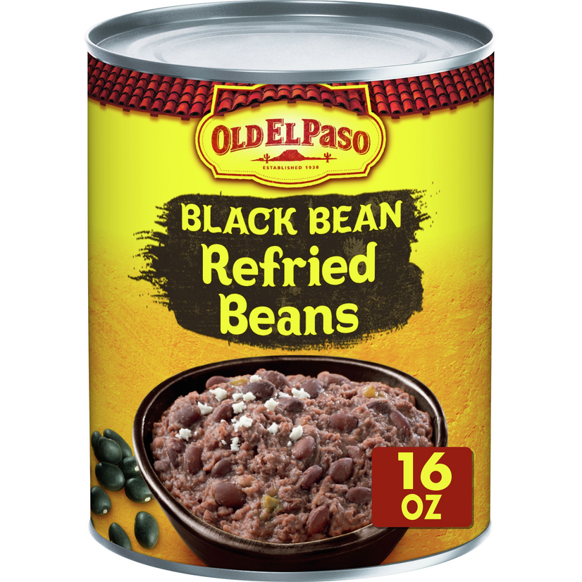 Old El Paso Black Bean Refried Beans, 16 oz