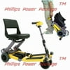 Free Rider USA - Luggie Standard - Lightweight Foldable Scooter, 4-Wheel, Yellow, PHILLIPS POWER PACKAGE TM - $500 VALUE