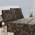 thumbnail image 1 of Plush Micro Fleece Bed Sheet Set, Extra Warm Polar Fleece 3 Pcs Winter Bed Sheets with Deep Pocket, Leopard, Twin, 1 of 7