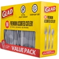 thumbnail image 4 of Glad Heavy Duty Silver Cutlery Mixed Forks Knives Spoons Disposable 240ct, 4 of 4