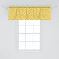 thumbnail image 2 of Ambesonne Floral Window Valance, Hand Drawn Flowers Blooming, 42" x 18", Mustard Earth Yellow, 2 of 3