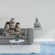 thumbnail image 2 of Figura decorativa de búho y mono, adorno de mesa para sala de estar, oficina o armario. Estatua coleccionable en miniatura de Buda., 2 of 8