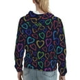 thumbnail image 2 of Hoodies for Women - Colored Heart Comfrt Colour Drawstring Women'S Fashion Hoodies & Sweatshirts, Fall Outfits Clothes for Women 2024 Pullover with Kangaroo Pocket, 2 of 7