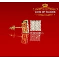 thumbnail image 6 of King of Bling's Yellow 925 Sterling Silver 2.06ct Cubic Zirconia Ladies Hip Hop Square Earrings, 6 of 12
