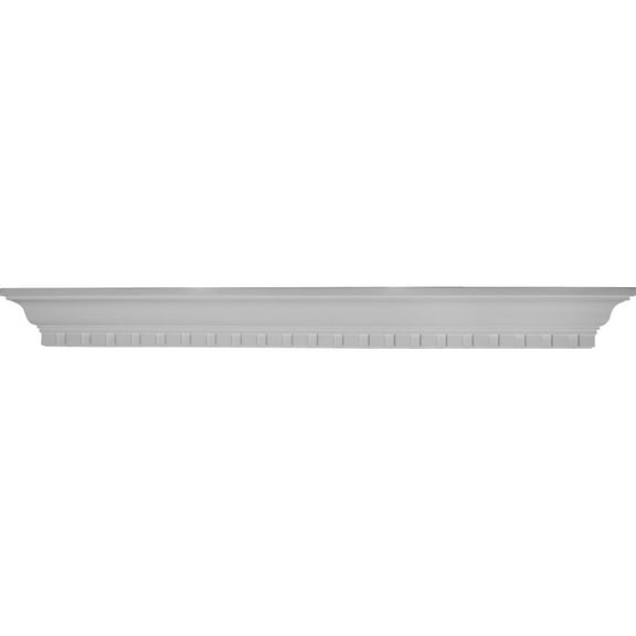 48"W x 4 1/2"H x 4 1/8"P Dentil Shelf