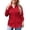 True Red, variant on Zeagoo Women's Plus Size Button Down Shirts Long Sleeve Collared Casual Shirt Office Work Blouse Tops
