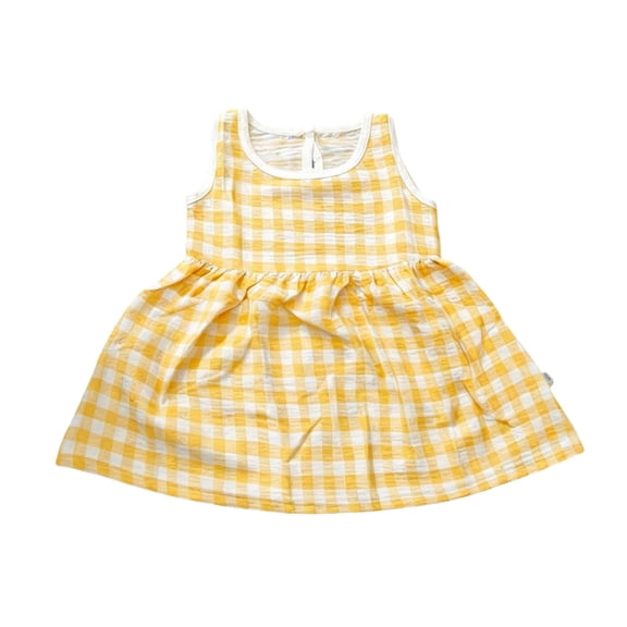Mnyotv Lace Plaid Skirt Dresses for Girls Kids Summer Clothes Casual Sleeveless A-Line Dress Toddler Outfits Size 4-5Y