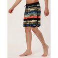 thumbnail image 2 of INSPIRE CHIC Shorts de ba?o con estampado de color en contraste de cintucon cordón de verano pahombre marrón 32, 2 of 6
