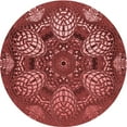 thumbnail image 1 of Ahgly Company Machine Washable Indoor Round Transitional Cranberry Red Area Rugs, 3' Round, 1 of 7
