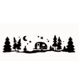 thumbnail image 2 of Zyutaosan Starry Forest Mountain Car Wall Sticker Travel Camper Star Moon Tree Motorhome Decal Vinyl Home Decor For Camping Rv, 2 of 5