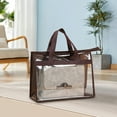 thumbnail image 2 of PPgejGEK Transparent Handbag Storage Cover with Hanging Hook Dust Proof Organizer Bag for Wardrobe Closet Protection Brown, 2 of 8