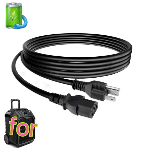 UL 6ft Power Cable Compatible with ECOXGEAR EcoBoulder Extreme GDI-EXBXTRM610 Speaker