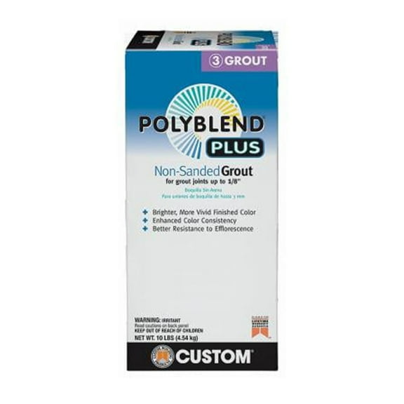 Custom Building Products PBPG64710 Polyblend Plus Non-Sanded Grout, Brown Velvet, 10 Lb. - Quantity 1
