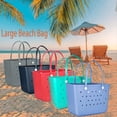 thumbnail image 2 of 14 Inch EVA Perforated Beach Tote Bag, Waterproof Sandproof Rubber Handbag for Pool Grocery Travel Sports, 2 of 6