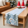 thumbnail image 6 of Christmas Table Runner Blue Gnome Table Runners Snowy Pine Tree Forest Cotton Linen Dresser Scarf Kitchen Dining Table Decor for Christmas Holiday Party Decor 13x72 Inch, 6 of 9
