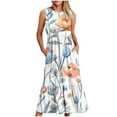 thumbnail image 1 of Mefallenssiah Robe Imprimée Sans Manches à Col Rond pour Femme, 1 of 4