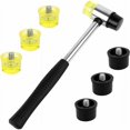 thumbnail image 1 of Martillo de goma de mazo de doble cara, mazo de goma con 6 uds reemplazables, 1 Uds., 1 of 5