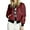 Red, variant on Uooqdmx Jackets for Women Bomber Jacket Women Autumn Zipper Cardigan New Solid Color Short Fashion Jacket Fall Jacket Black L