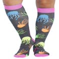 thumbnail image 1 of Printsupport Women 12 mmHg Support Socks  Regular  Pineapple Toss, 1 of 7