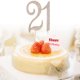 thumbnail image 3 of Adorno decorativo para tarta de 21 cumpleaños o aniversario con cristales de imitación (dorado), 3 of 7