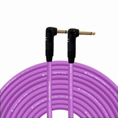 Coluber Cable Right Angle 1/4" TRS - Right Angle 1/4" TS Pro 3-Pin Connector