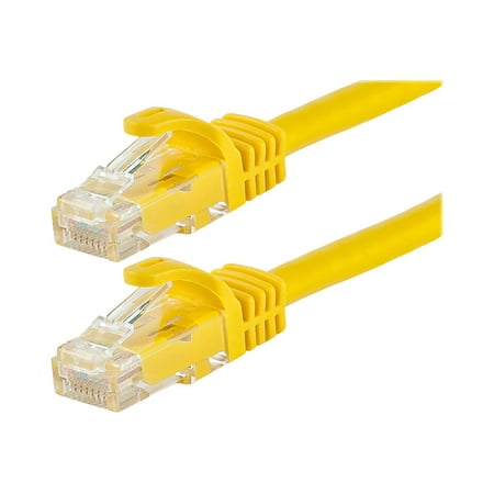 UPC: 0844660098393 | Monoprice FLEXboot Series – Patch cable – RJ-45 (M) to RJ-45 (M) – 6 in – UTP – CAT 6 – booted  snagless  stranded – yellow